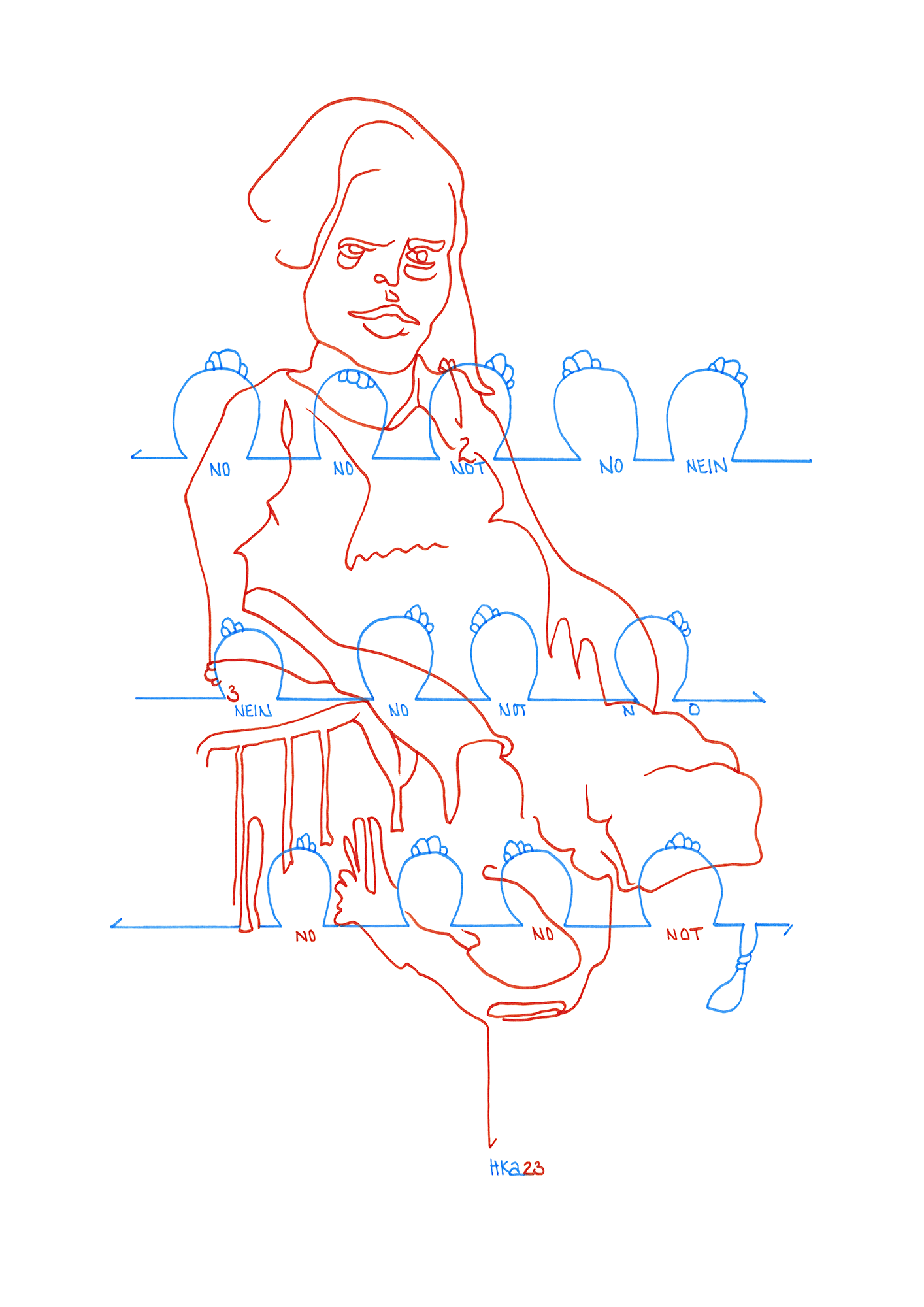 Hannes Kater: Tageszeichnung (Zeichnung/drawing) vom 25.05.2023 (1414 x 2000 Pixel)