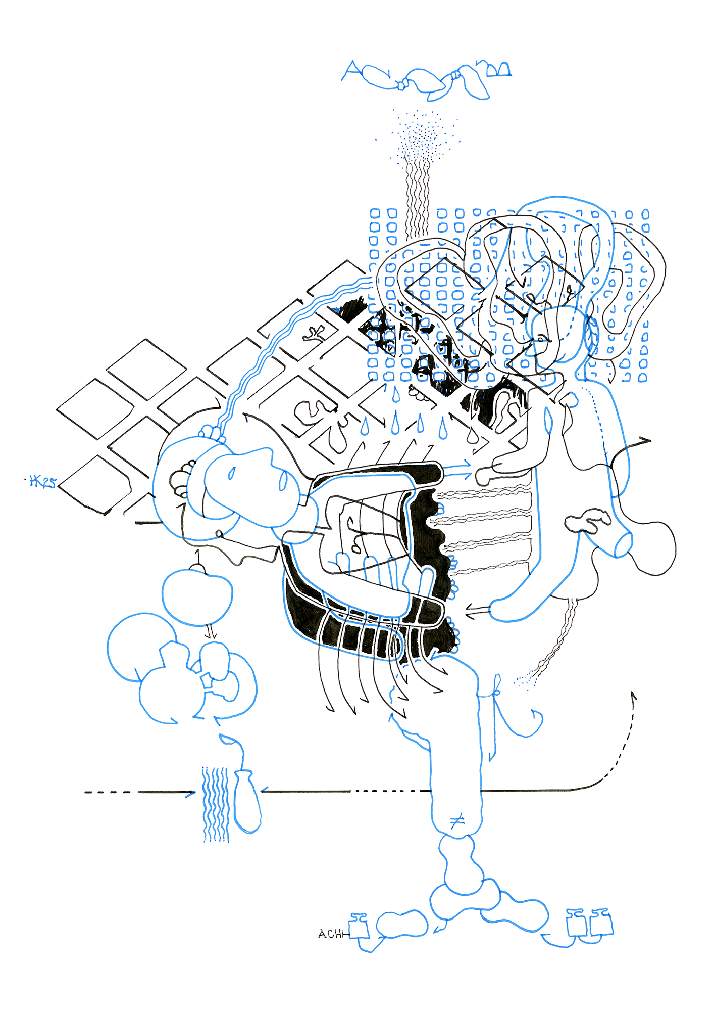 Hannes Kater –Tageszeichnung (Zeichnung/drawing) vom 08.01.2025 (1414 x 2000 Pixel)