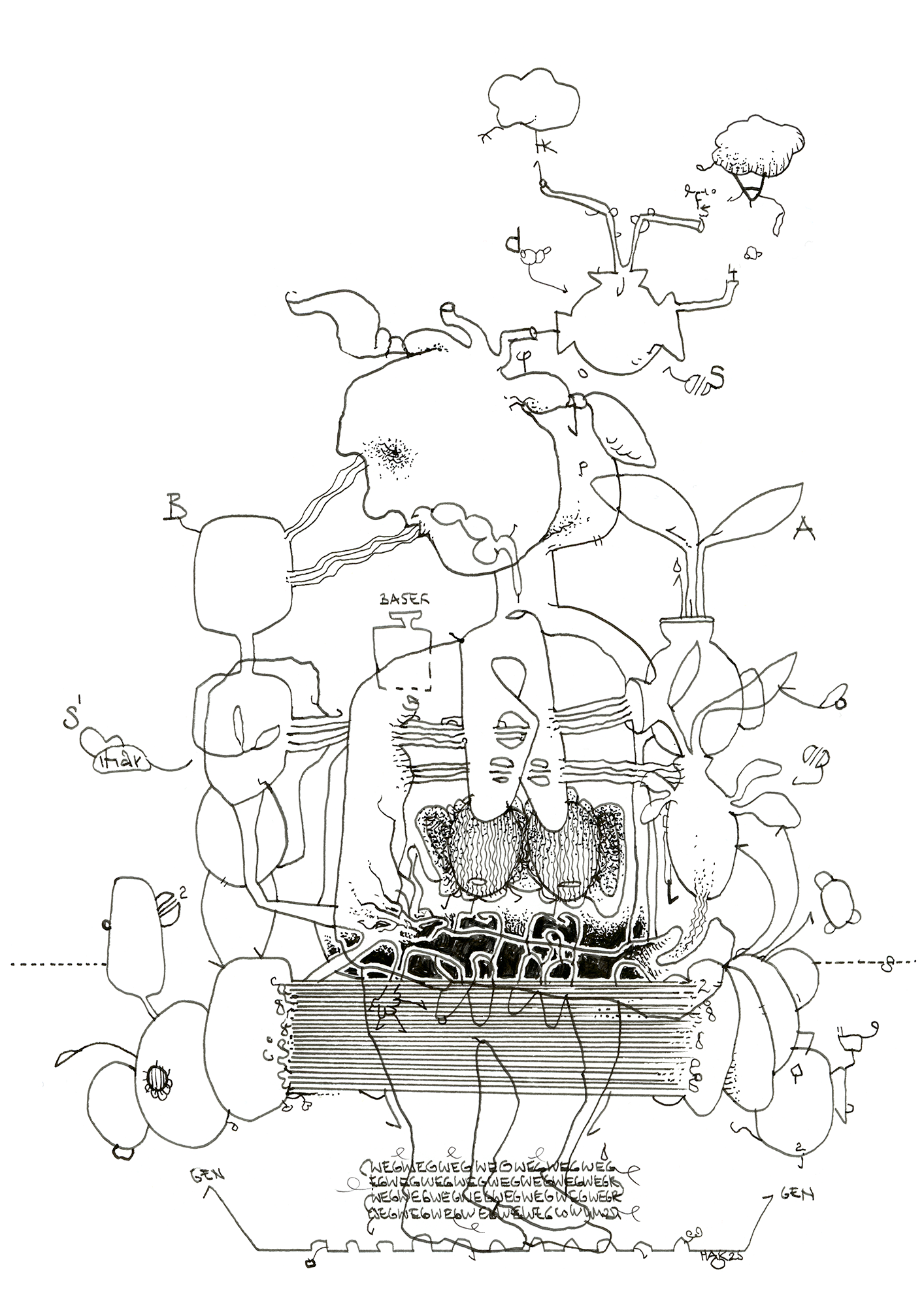 Hannes Kater –Tageszeichnung (Zeichnung/drawing) vom 07.02.2025 (1414 x 2000 Pixel)