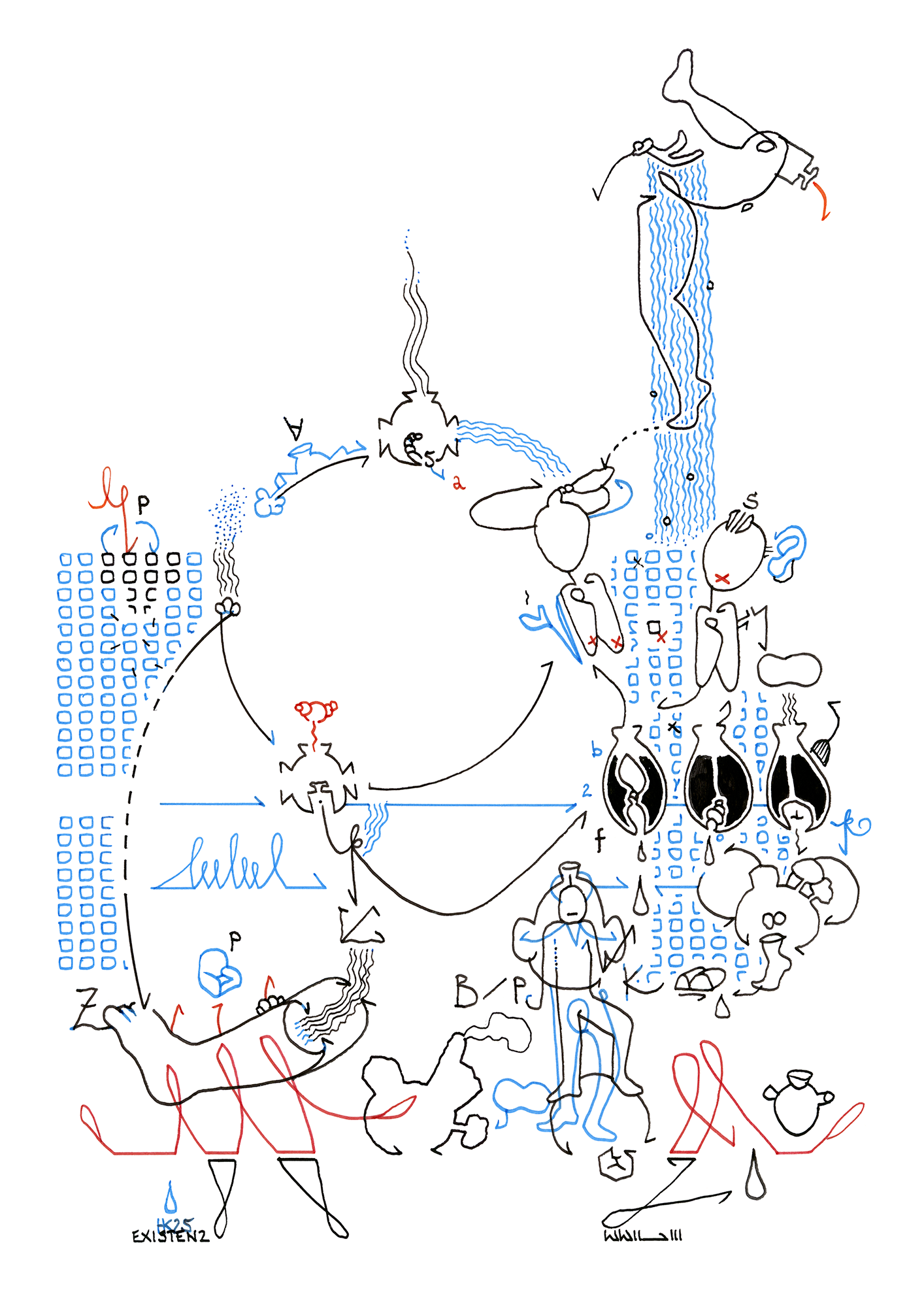 Hannes Kater – Tageszeichnung (Zeichnung/drawing) vom 30.07.2025 (1414 x 2000 Pixel)