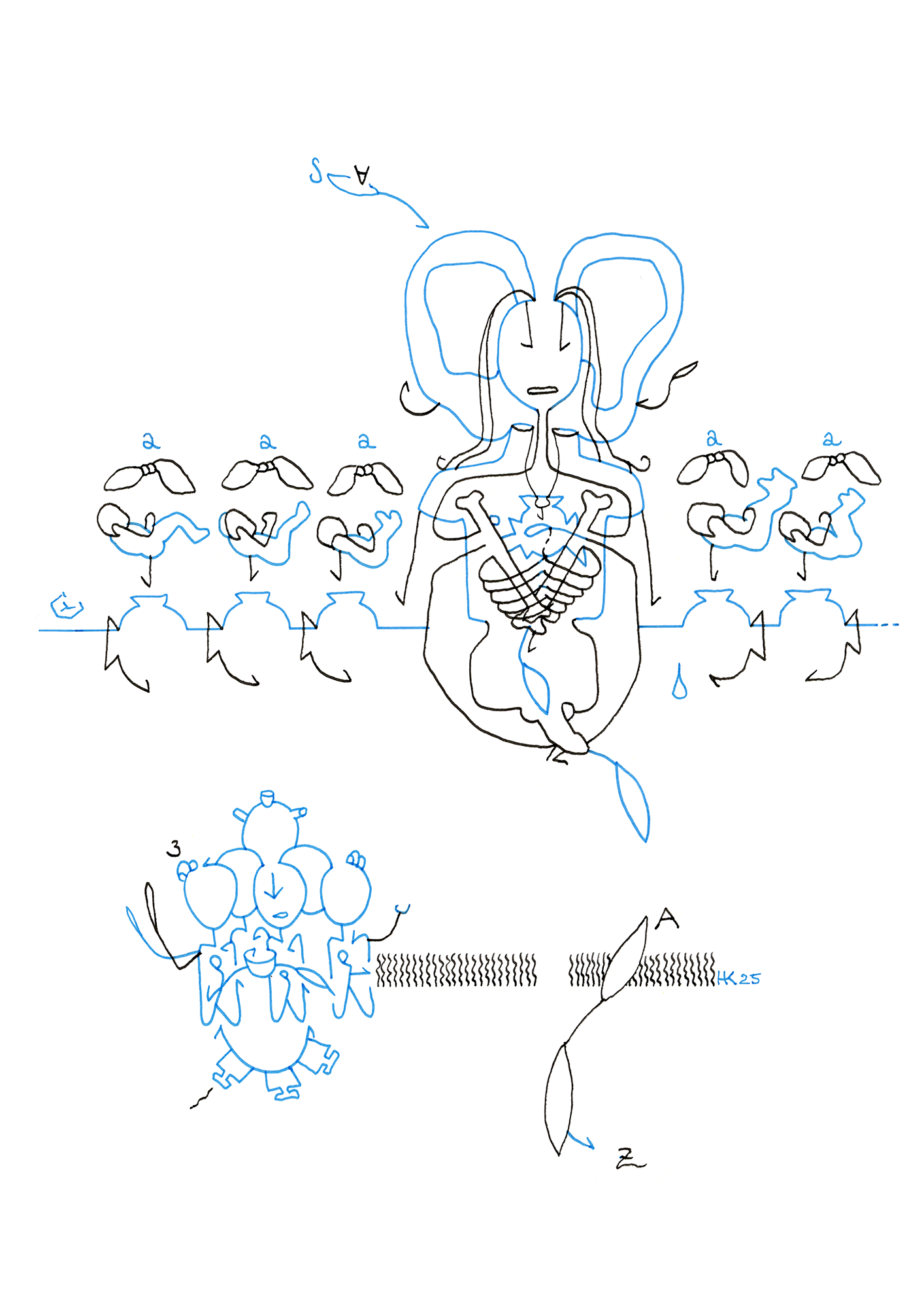 Hannes Kater  Tageszeichnung (Zeichnung/drawing) vom 02.12.2025 (1414 x 2000 Pixel)