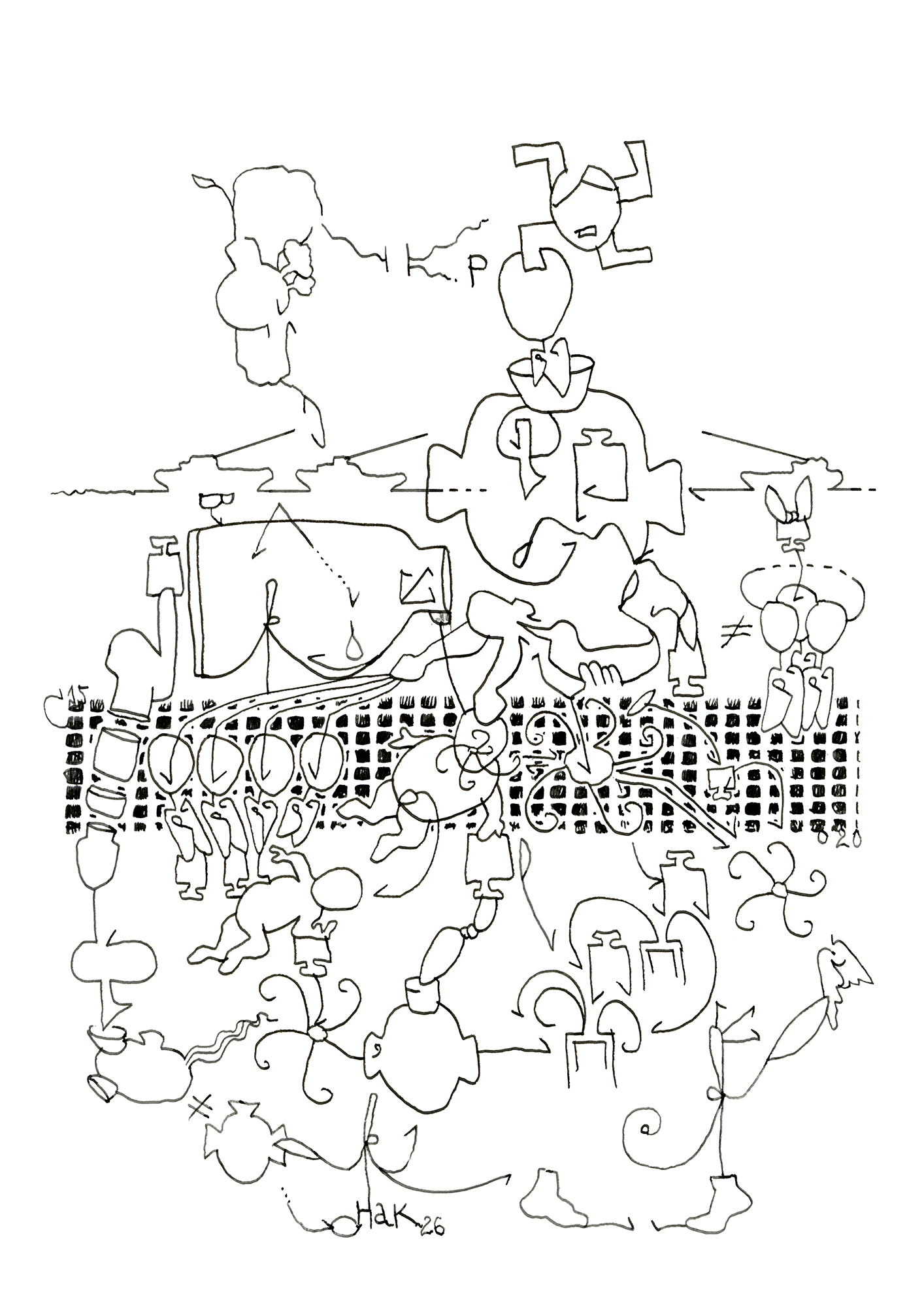 Hannes Kater  Tageszeichnung (Zeichnung/drawing) vom 12.02.2026 (1414 x 2000 Pixel)