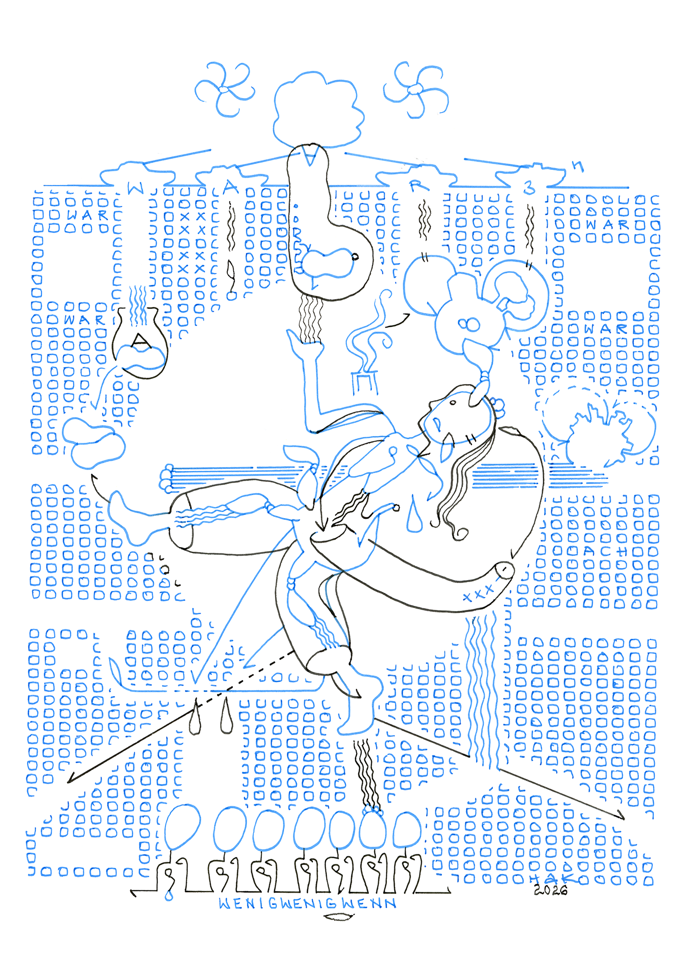 Hannes Kater  Tageszeichnung (Zeichnung/drawing) vom 13.03.2026 (1414 x 2000 Pixel)