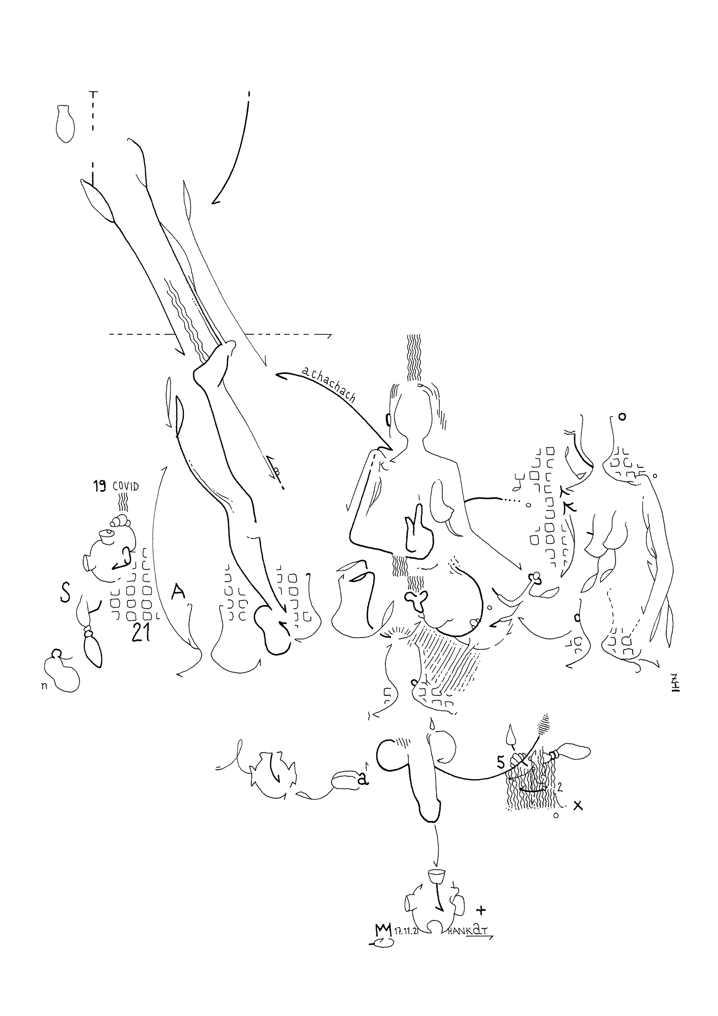 Hannes Kater: Tageszeichnung (Zeichnung/drawing) vom 17.11.2021 (1414 x 2000 Pixel)