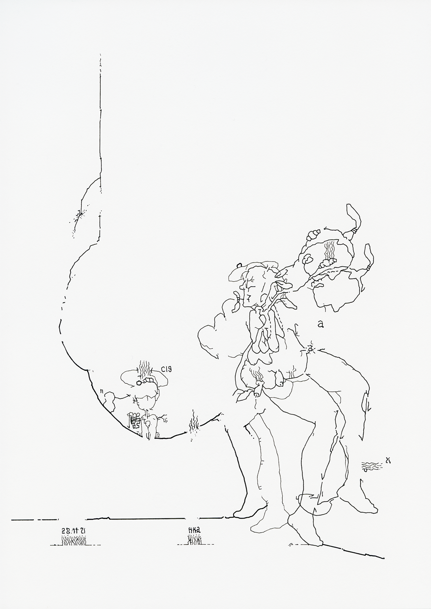 Hannes Kater: Tageszeichnung (Zeichnung/drawing) vom 28.11.2021 (1414 x 2000 Pixel)