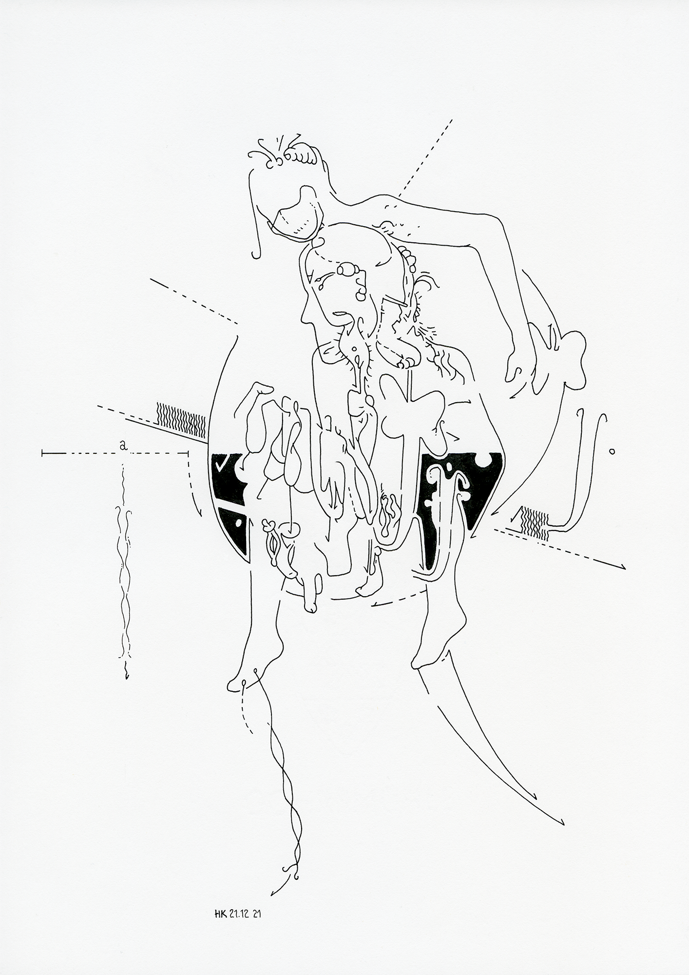Hannes Kater: Tageszeichnung (Zeichnung/drawing) vom 21.12.2021 (1414 x 2000 Pixel)