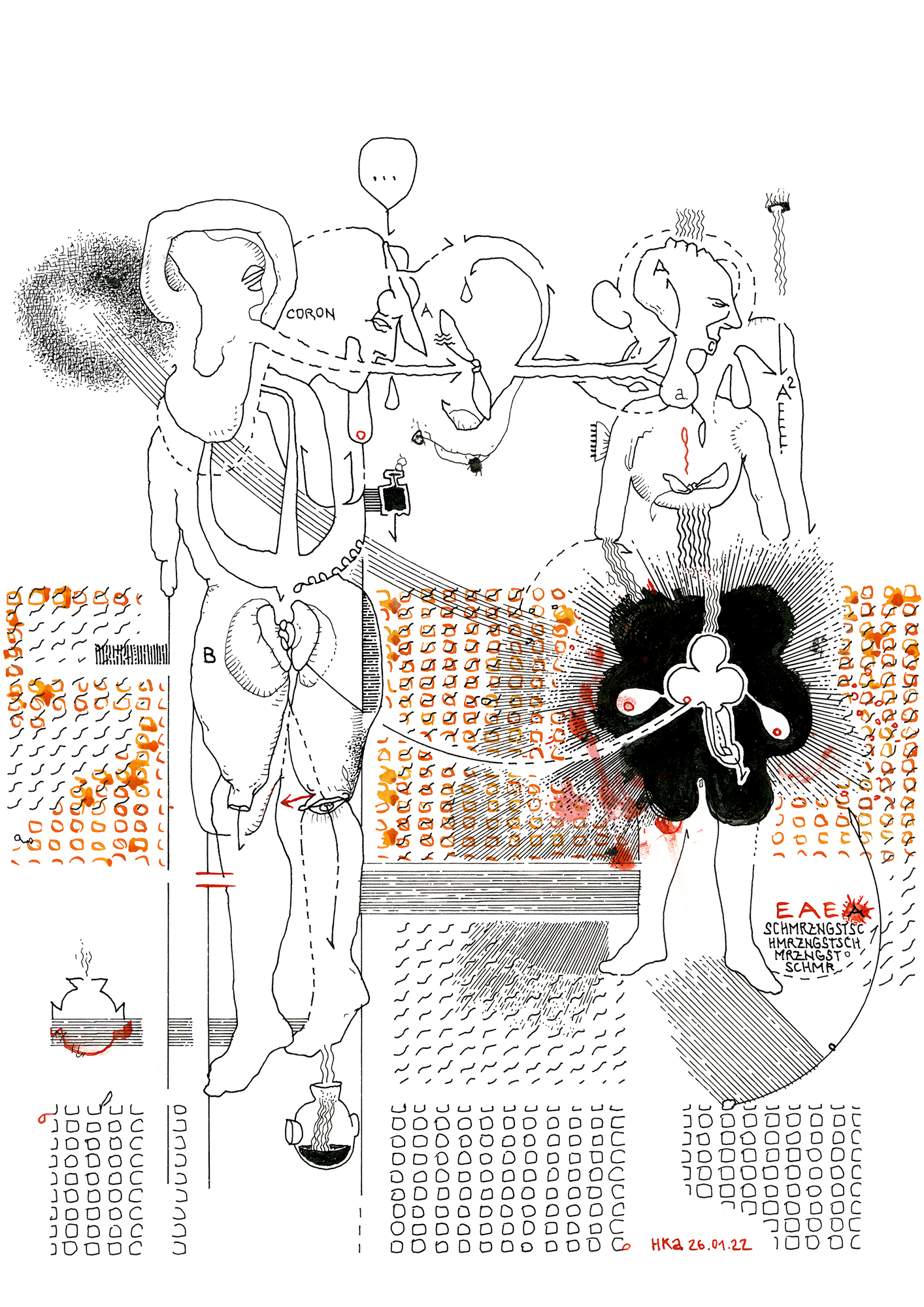 Hannes Kater: Tageszeichnung (Zeichnung/drawing) vom 26.01.2022 (1414 x 2000 Pixel)
