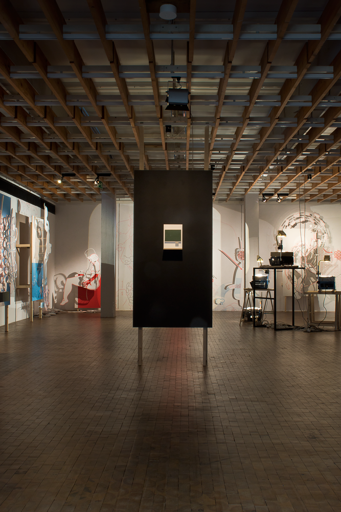 Eingangssituation der Ausstellung "überbrechen" in der Akademie der Künste 2012