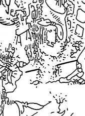 Hannes Kater  Detail einer Zeichnung 2025