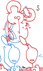 Hannes Kater – Detail einer Zeichnung aus dem August 2025