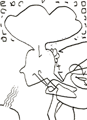 Hannes Kater – Detail einer Zeichnung aus dem Mai 2024