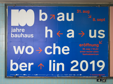 Werbeplakat bauhauswoche berlin 2019 - LP 1702 von Hannes Kater